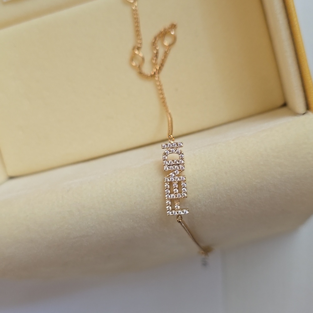 Like New FENDI Crystal Logo Bracelet!